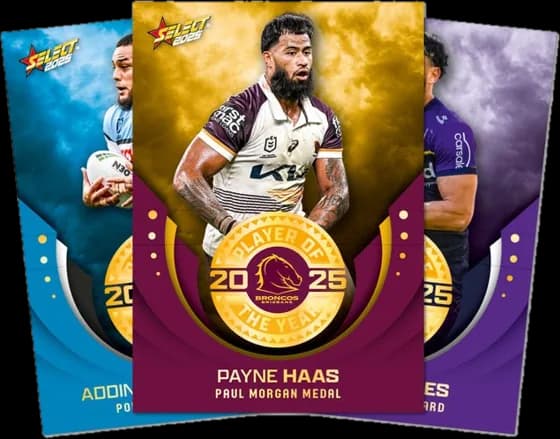 2025 Club Player of the Year NRL trading cards